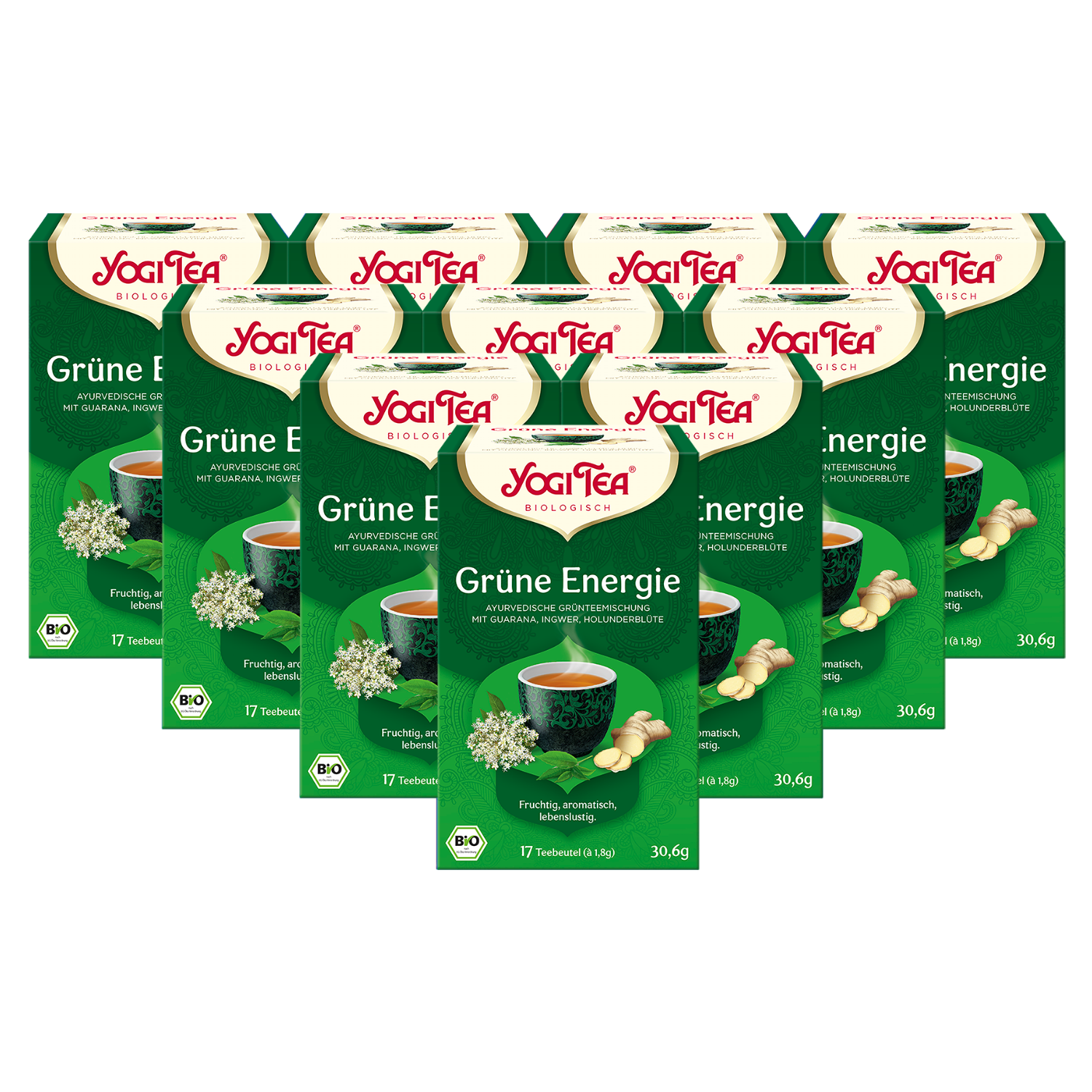 10 x BIO YOGI TEA Grüne Energie | 10 x 30,6g