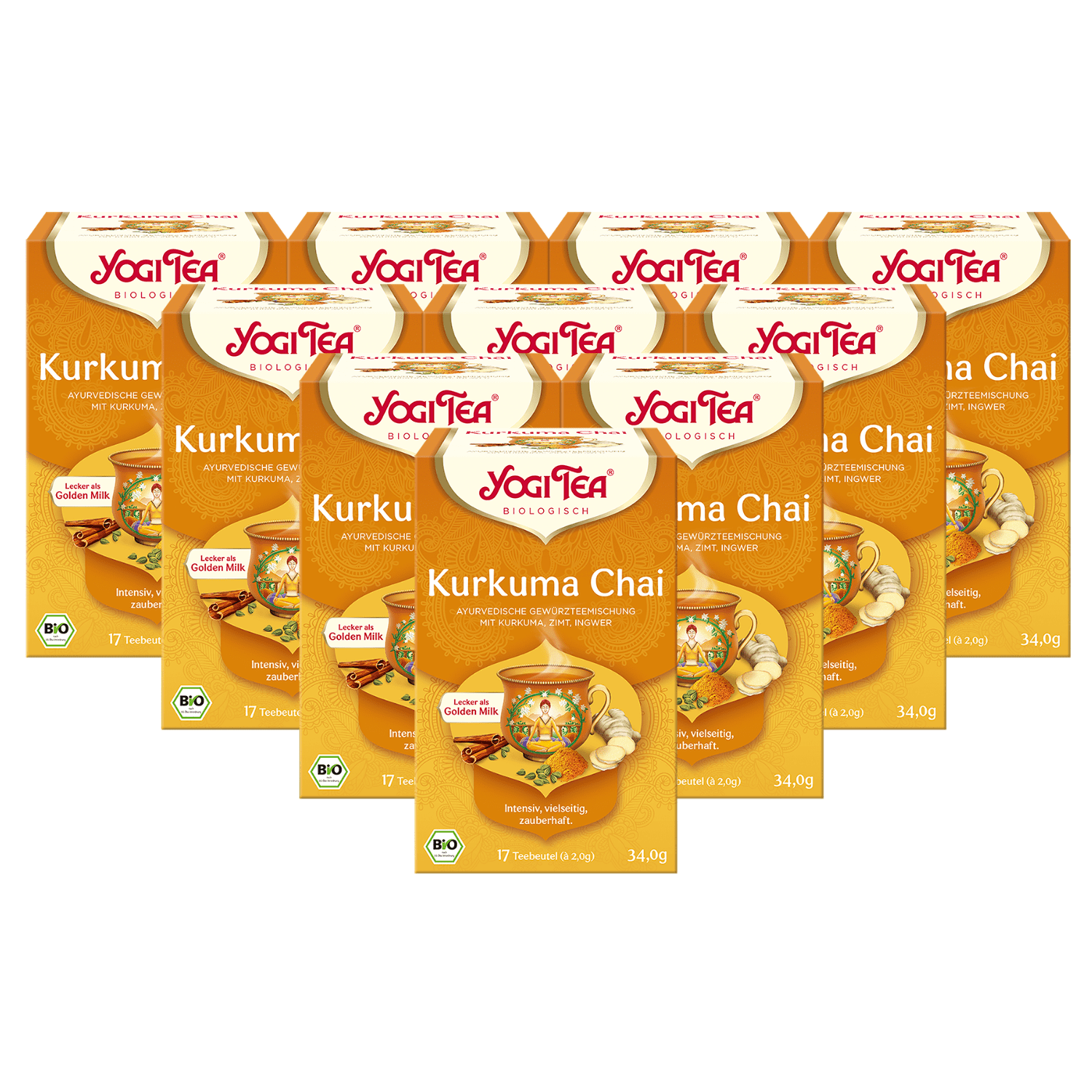 10 x BIO YOGI TEA Kurkuma Chai | 10 x 34g