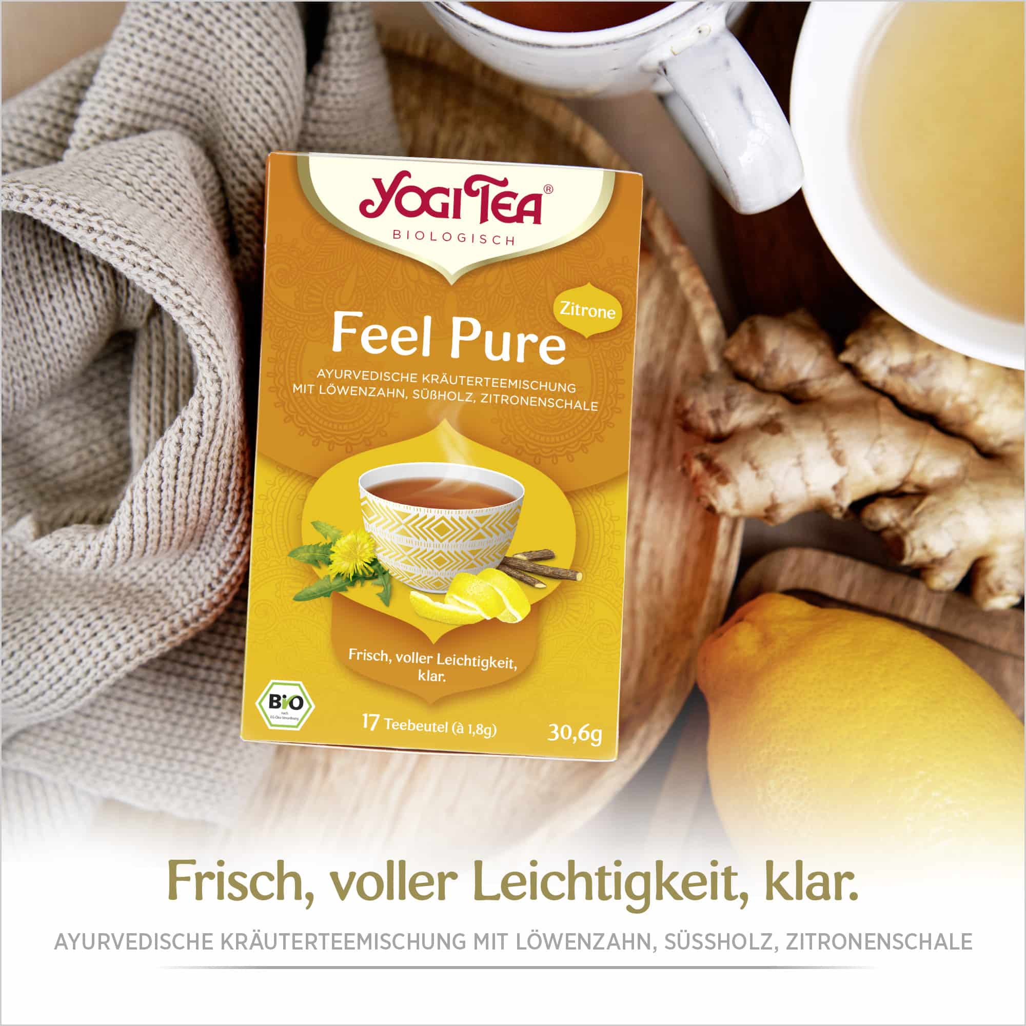 10 x BIO YOGI TEA Feel Pure Zitrone | 10 x 30,6g