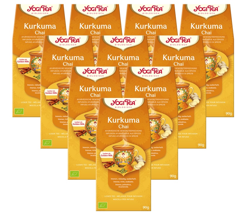 10 x BIO YOGI TEA Kurkuma Chai | 10x90g lose