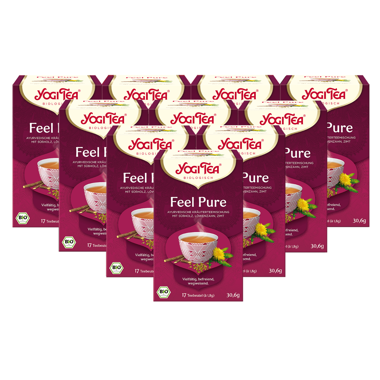 10 x BIO YOGI TEA Feel Pure | 10 x 30,6g
