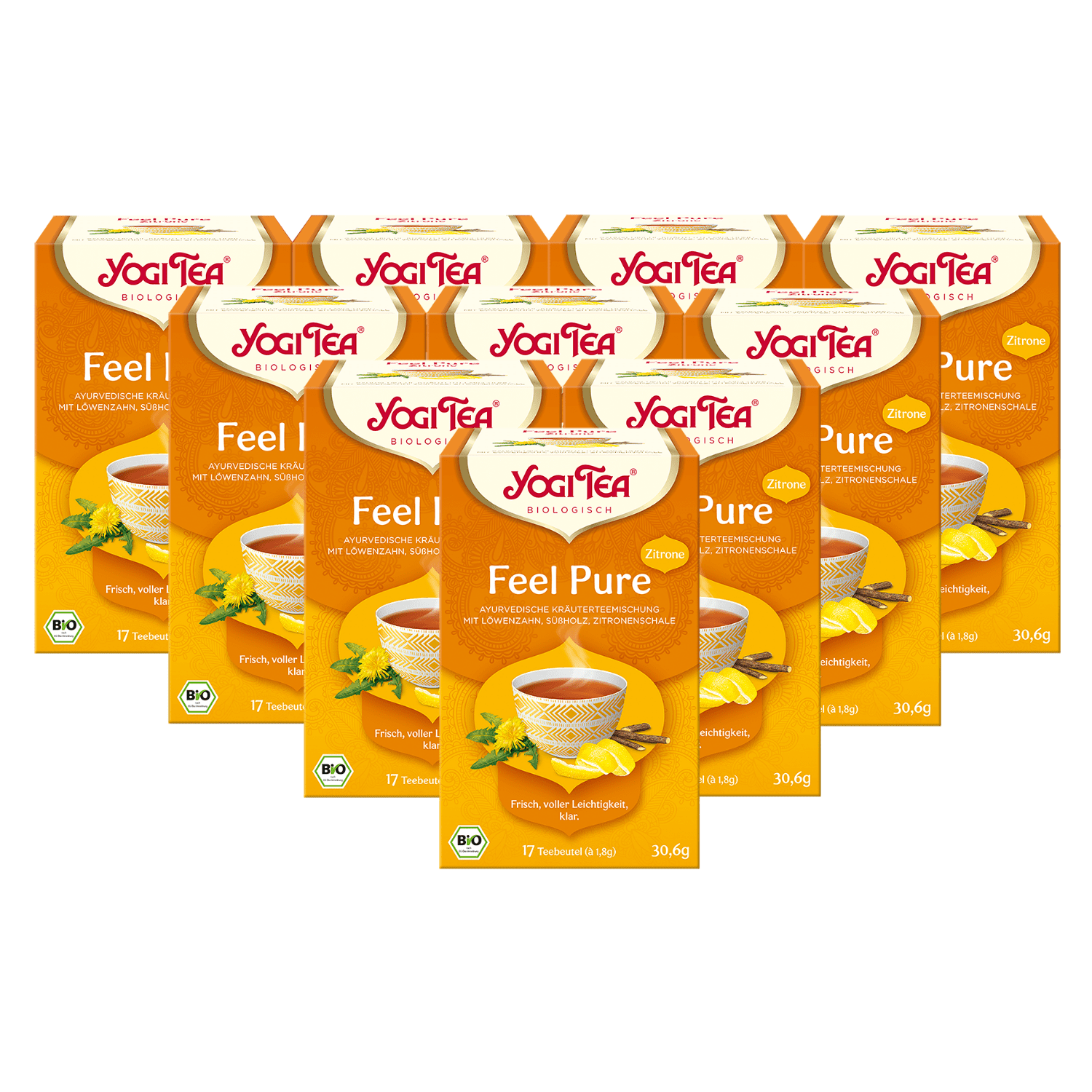 10 x BIO YOGI TEA Feel Pure Zitrone | 10 x 30,6g